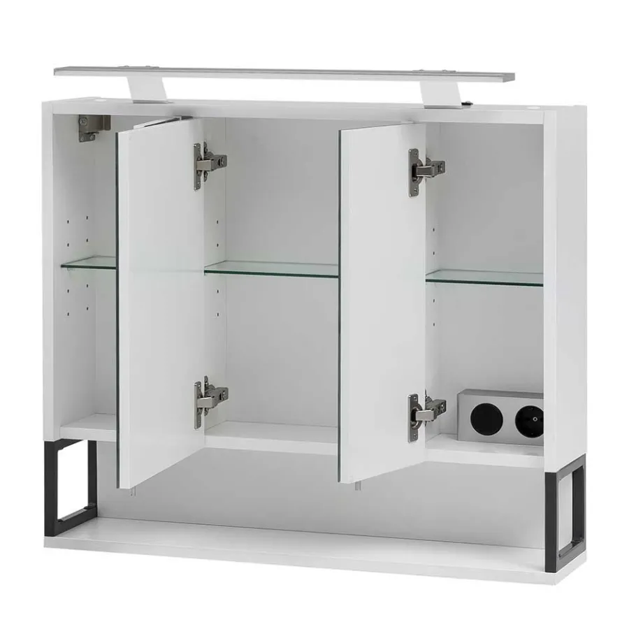 Clearance Wohnen Waschbeckenschrank mit Spiegelschrank Set - Ismilav (zweiteilig)