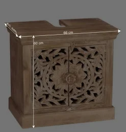 Outlet Wohnen Waschbecken-Unterschrank im Vintage Country Look - Runiasa