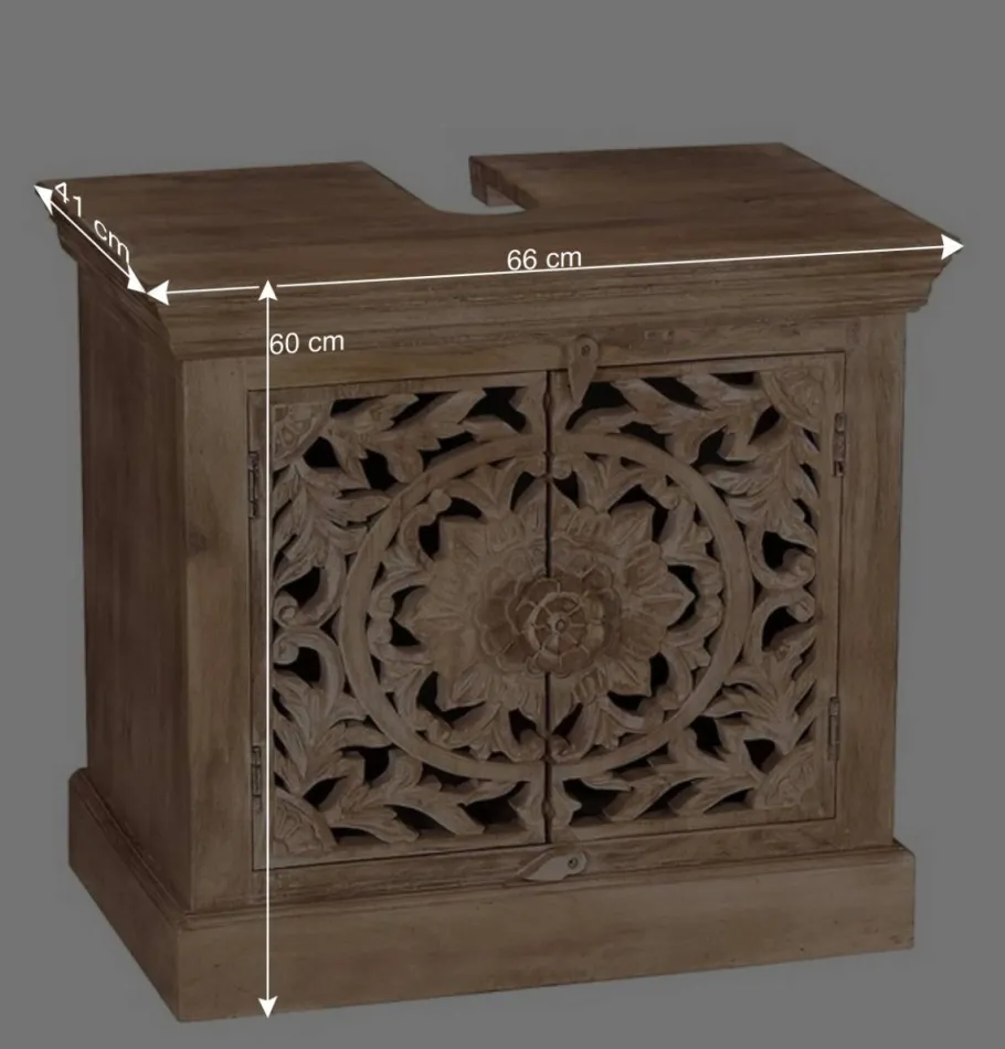 Outlet Wohnen Waschbecken-Unterschrank im Vintage Country Look - Runiasa