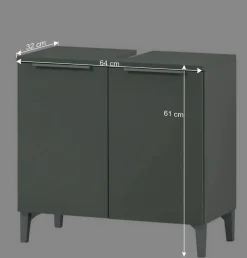 Clearance Wohnen Waschbeckenunterschrank in Graugrün - Liz