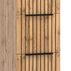Best Wohnen Waschkonsole & Midischrank & LED Spiegel - Crystoga (dreiteilig)