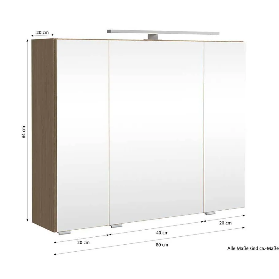 New Wohnen Waschkonsole und Spiegelschrank Set - Vibulam (zweiteilig)