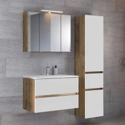 Sale Wohnen Waschplatz & Hochschrank fürs Bad - Maklesa (dreiteilig)