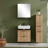 Clearance Wohnen Waschplatz & Midi-Schrank Set - Crystoga (dreiteilig)