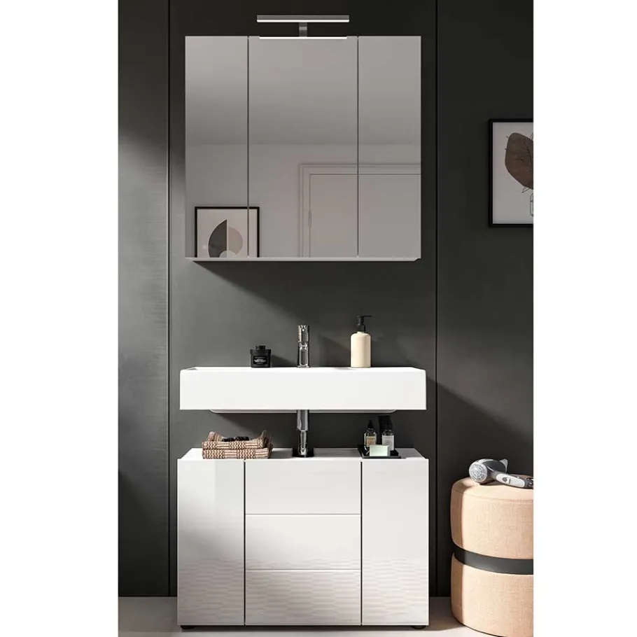 Clearance Wohnen Waschplatz & Spiegelschrank Set - Vitablos (zweiteilig)