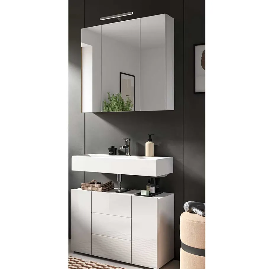 Clearance Wohnen Waschplatz & Spiegelschrank Set - Vitablos (zweiteilig)