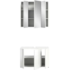 Clearance Wohnen Waschplatz & Spiegelschrank Set - Vitablos (zweiteilig)