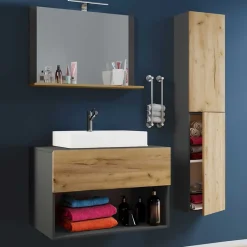 Clearance Wohnen Waschplatz Badmöbelset zweifarbig - Effect (dreiteilig)