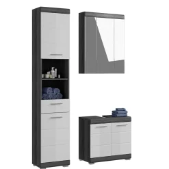 Hot Wohnen Waschplatz Einrichtung & Hochschrank - Nancys (dreiteilig)