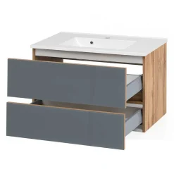 Outlet Wohnen Waschplatz Kombi & Hochschrank - Anviletca (dreiteilig)