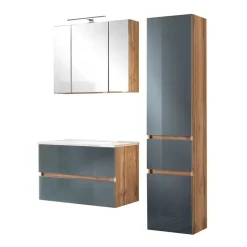Outlet Wohnen Waschplatz Kombi & Hochschrank - Anviletca (dreiteilig)