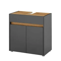 Discount Wohnen Waschplatz Kombination in Anthrazit - Ahilav (zweiteilig)