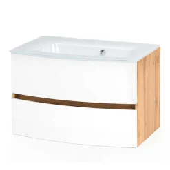 Discount Wohnen Waschplatz Möbel Set in Weiß - Neuvana (zweiteilig)