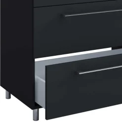 Clearance Wohnen Waschplatz mit Spiegel & Schränken - Gloriella (vierteilig)