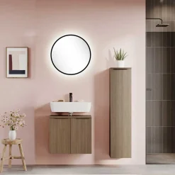 Hot Wohnen Waschplatz und Midischrank Set - Ucaida (dreiteilig)