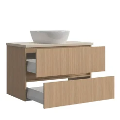 New Wohnen Waschplatz und Midischrank Set - Vibulam (dreiteilig)