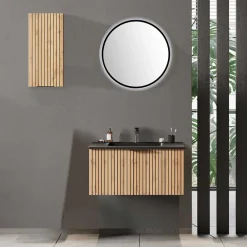 Clearance Wohnen Waschtisch & LED Spiegel & Oberschrank - Crystoga (dreiteilig)