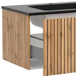 Clearance Wohnen Waschtisch & LED Spiegel & Oberschrank - Crystoga (dreiteilig)