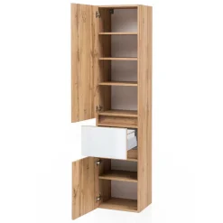 Discount Wohnen Waschtisch Möbel & Hochschrank Set - Vrendina (dreiteilig)