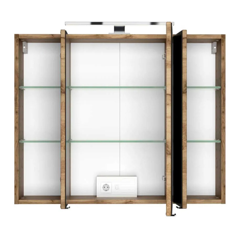 Discount Wohnen Waschtisch Möbel & Hochschrank Set - Vrendina (dreiteilig)