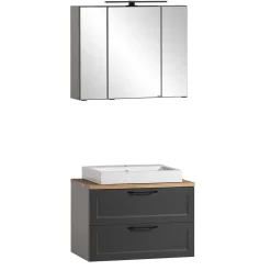 Outlet Wohnen Waschtischkonsole und Spiegelschrank Set - Novelya (zweiteilig)