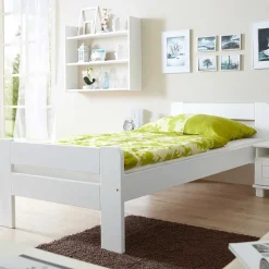 Best Wohnen Weiß lackiertes Holzbett günstig - Jean