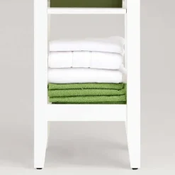 Sale Wohnen Weiß lasiertes Badezimmer Regal aus Kiefer massiv - Lousias
