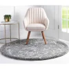Discount Wohnen Weicher Hochflor Teppich in Grau und Creme - Vuturava