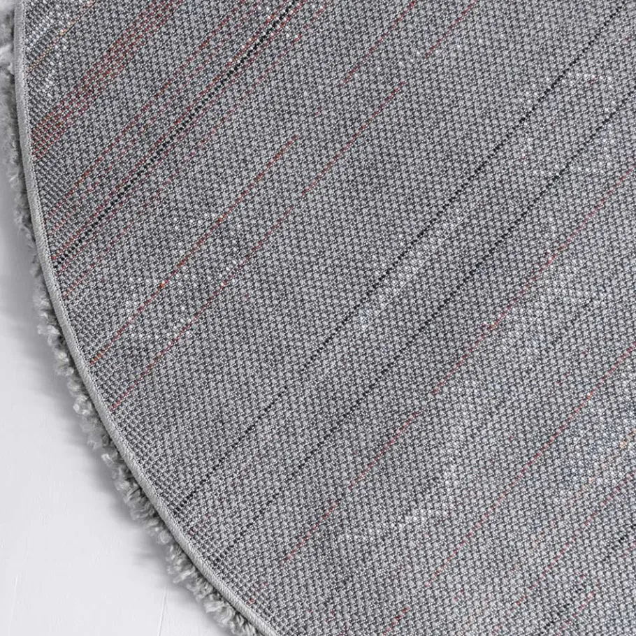 Discount Wohnen Weicher Hochflor Teppich in Grau und Creme - Vuturava