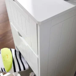 Hot Wohnen Weiße Bad Kommode schmal im Landhausstil - Maja