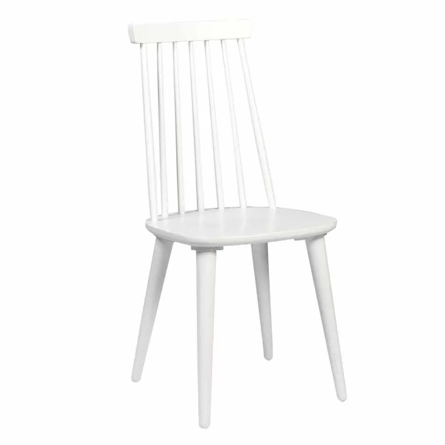 Online Wohnen Weiße Holzstühle aus Massivholz - Valtoma (4er Set)