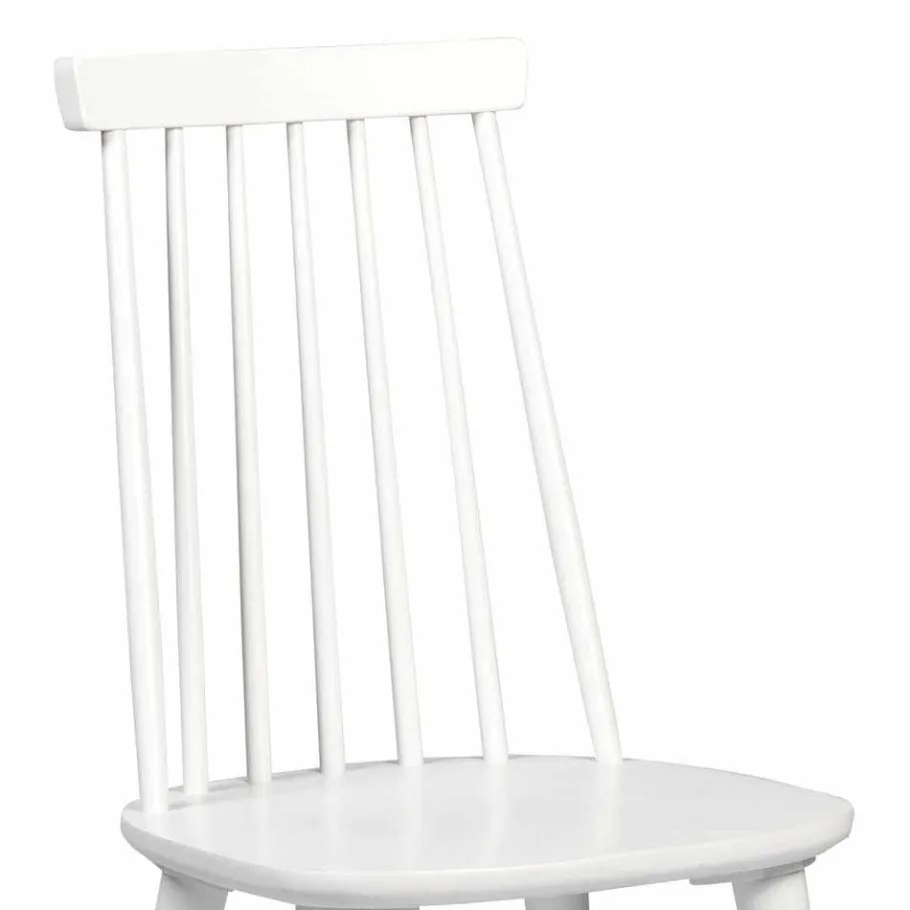 Online Wohnen Weiße Holzstühle aus Massivholz - Valtoma (4er Set)