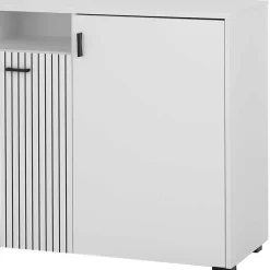 New Wohnen Weiße Kombi-Kommode mit 1,50 m Breite - Dualkos