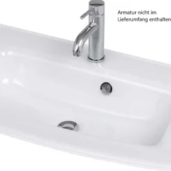 Outlet Wohnen Weiße Waschtischkonsole mit zwei Schubladen - Anjunica