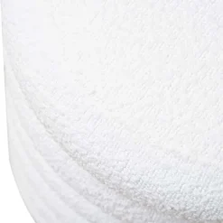 New Wohnen Weißer Boucle Hocker mit Stauraum - Francara