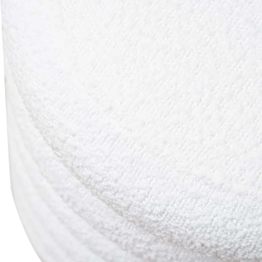 New Wohnen Weißer Boucle Hocker mit Stauraum - Francara
