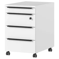 Hot Wohnen Weißer Bürotisch manuell höhenverstellbar - Sparkle