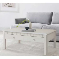Clearance Wohnen Weißer Couchtisch Landhaus mit Schublade - Loggia