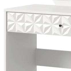 New Wohnen Weißer Design-Schminktisch mit Spiegel - Ustabo