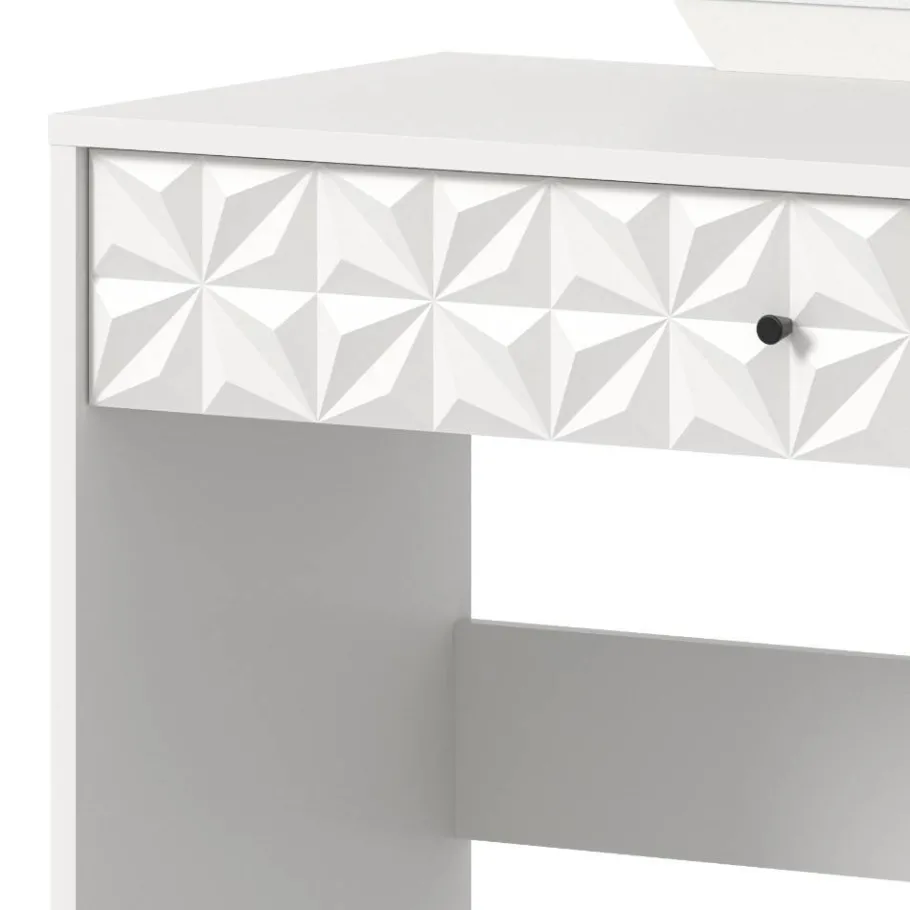 New Wohnen Weißer Design-Schminktisch mit Spiegel - Ustabo