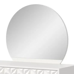 New Wohnen Weißer Design-Schminktisch mit Spiegel - Ustabo