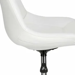 Online Wohnen Weißer Drehstuhl mit Kunstleder Schalensitz - Chiloena