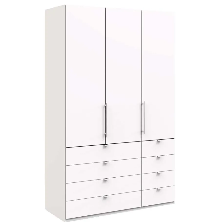 Wohnen Weißer Kombi-Kleiderschrank mit Gleittür - Donpiave
