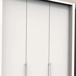 Wohnen Weißer Kombi-Kleiderschrank mit Gleittür - Donpiave
