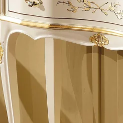 Discount Wohnen Weißer Konsolentisch im Barock Design - Iviada