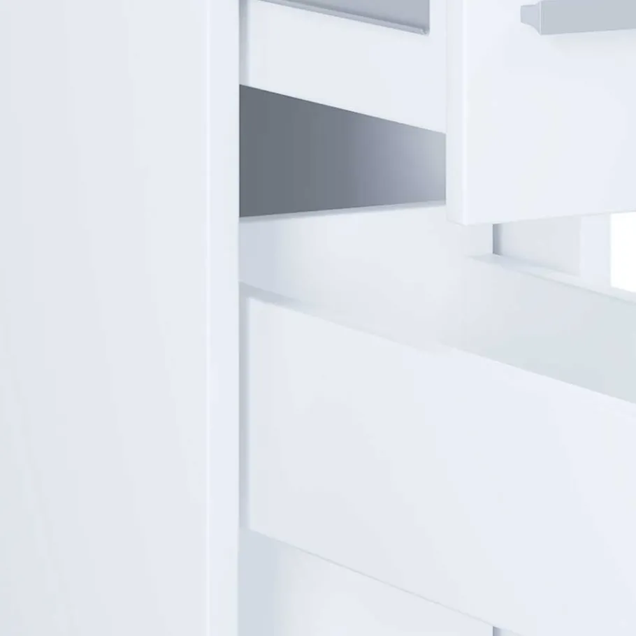 New Wohnen Weißer Nischenschrank mit Schublade und Auszug - Gransov