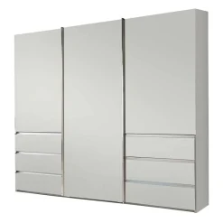 New Wohnen Weißer Schiebetürenschrank 3-türig - Fachet