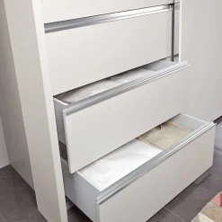New Wohnen Weißer Schiebetürenschrank 3-türig - Fachet