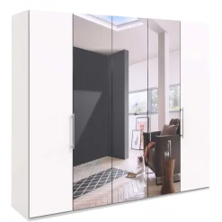 Best Wohnen Weißer Schrank fürs Schlafzimmer mit Spiegeln - Donpiave