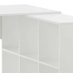 Sale Wohnen Weißer Schreibtisch mit seitlichem Regal - Obtin